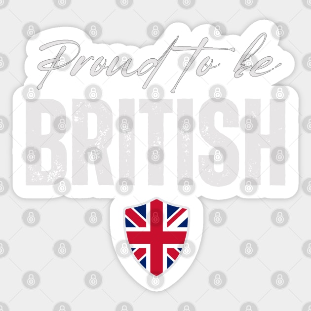 Proud british, United kingdom flag Sticker by eka123